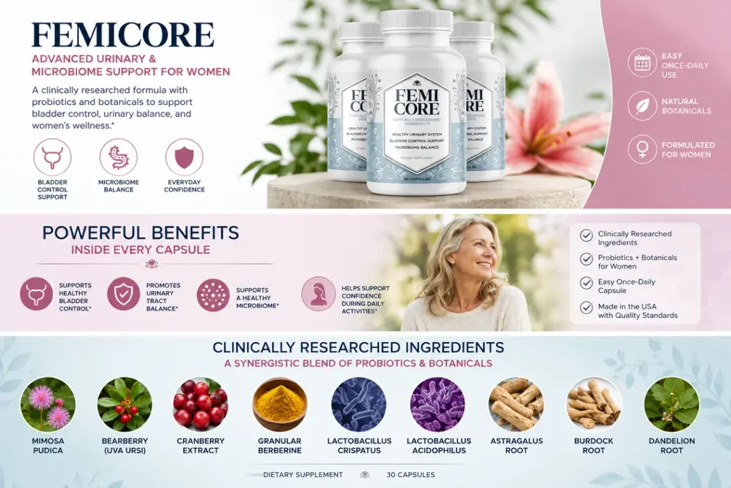 FemiCore reviews ingredients and benefits img